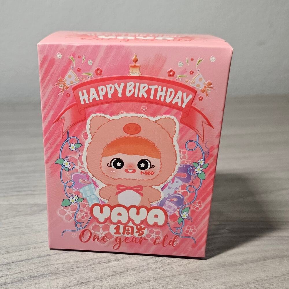 Baby Three YAYA One Year Old Happy Birthday Vinyl Plush Pendant Blind Box NEW